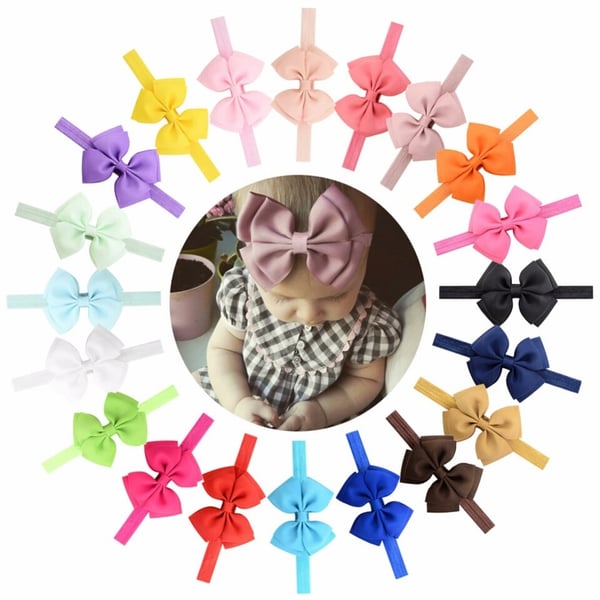 Image of Large 3.55 Inch Double Layer Bow Headbands