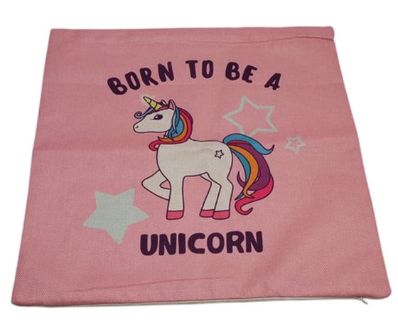 Image of Born To Be A Unicorn Cushion Cover (45cmx45cm)