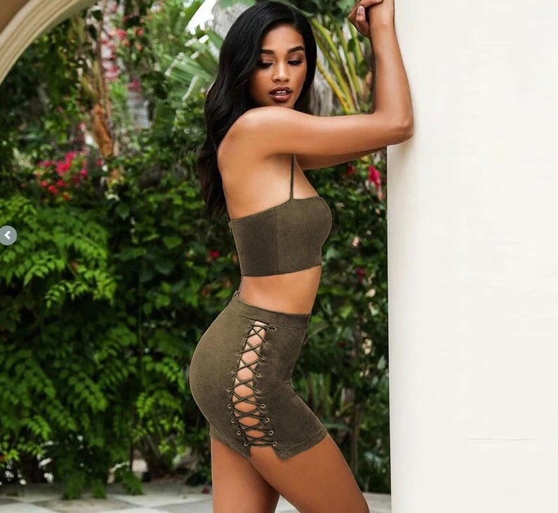 Image of Suede two piece set