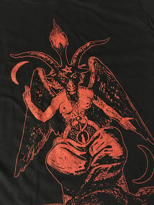 Image of Baphomet -  T shirt Red Baphomet Short Sleeve