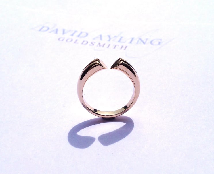 Image of Open Double HEART Ring