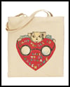 Vintage Valentine's Day Card "Like To Be Your Valentine" Graphic Cotton Tote Bag