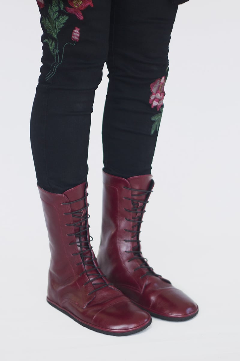 The Drifter Leather handmade shoes — Lace up boots Impulse in Oxblood