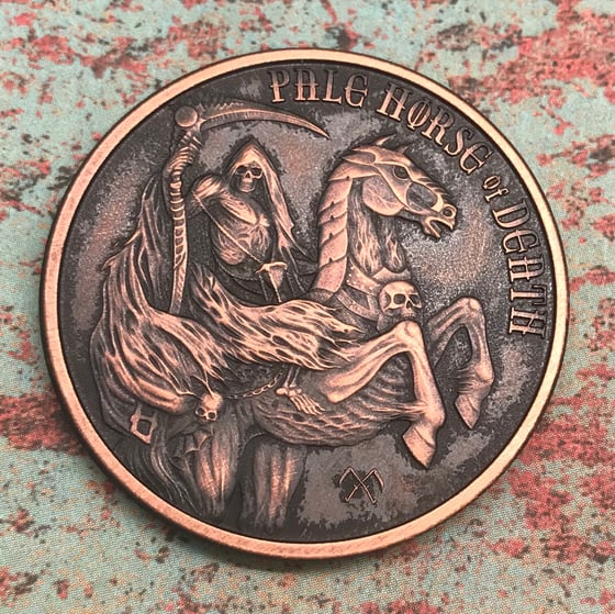 Image of Pale Horse of Death 1oz Copper Challenge Coin