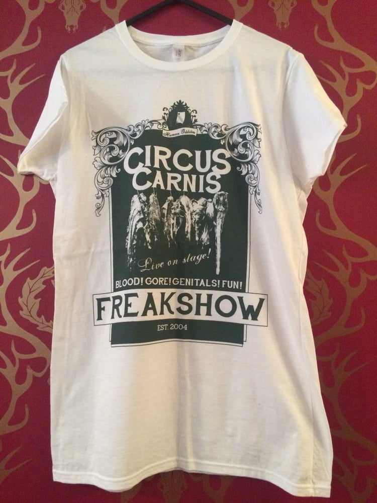 Image of Men's Meatshow Freakshow Tshirt - White