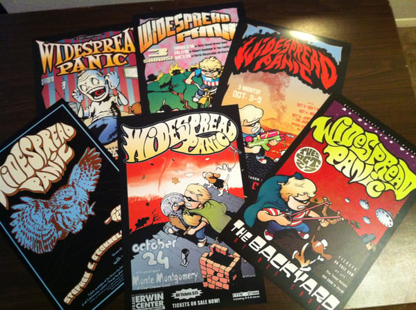 Image of Widespread Panic - Set of 6 offset prints, 1999-2003