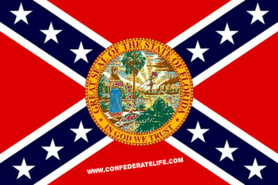 Image of Florida Confederate Flag 3'x5'