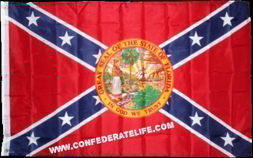 Image of Florida Confederate Flag 3'x5'