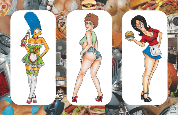 Image of pop culture pinup complete flash set