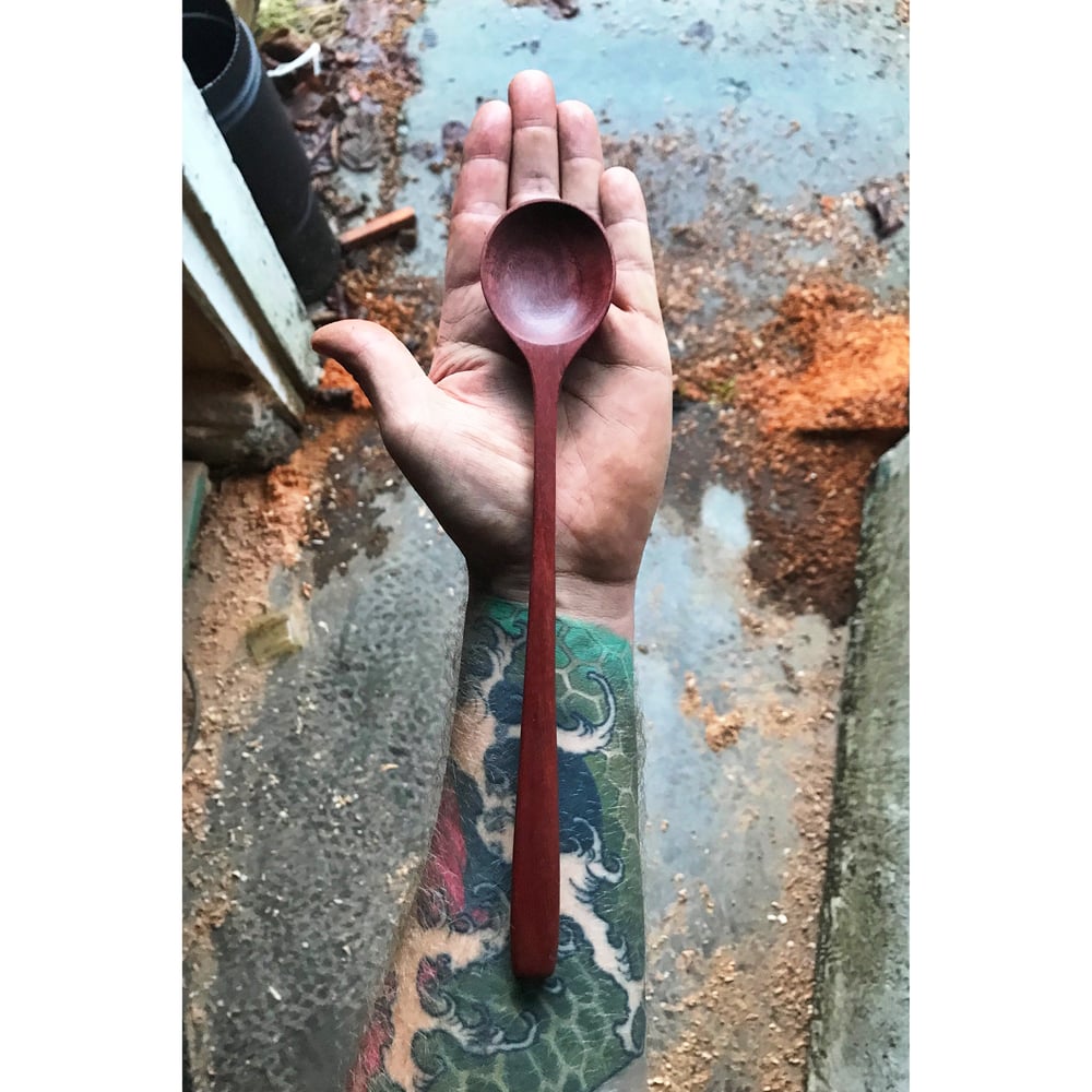 Image of Purpleheart stirring spoon