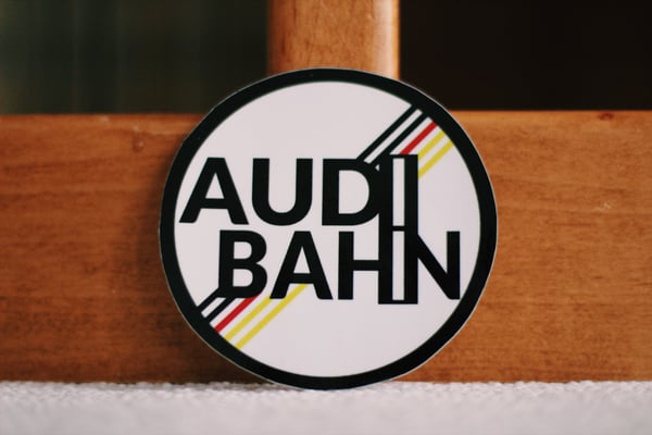 Image of AudiBahn German Flag Car Sticker