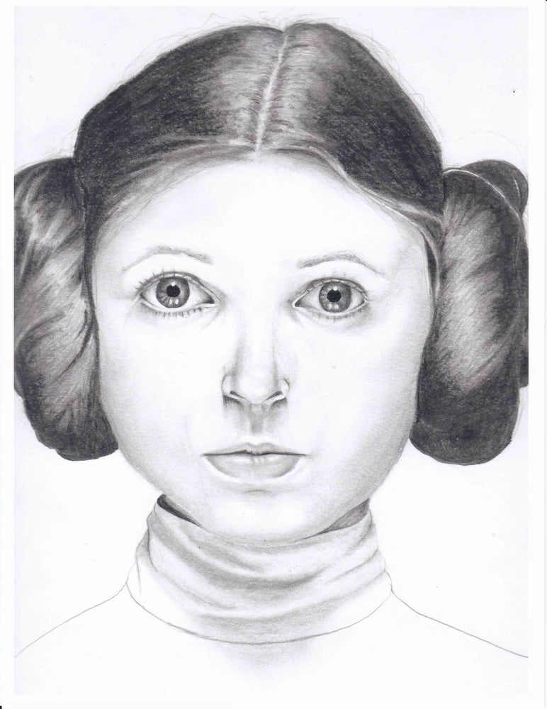 Image of Princess Leia portrait print