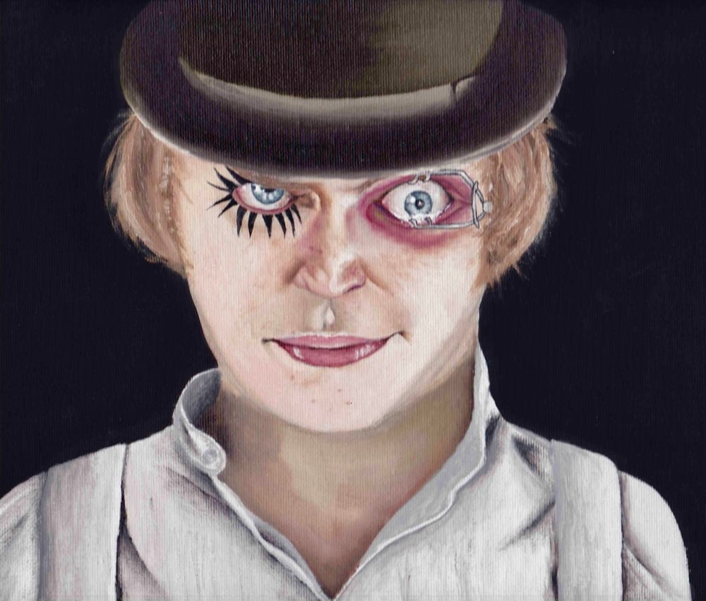 Image of Clockwork Orange portrait print