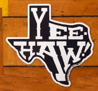 YEE-HAW! Texas shaped sticker • FREE SHIPPING!