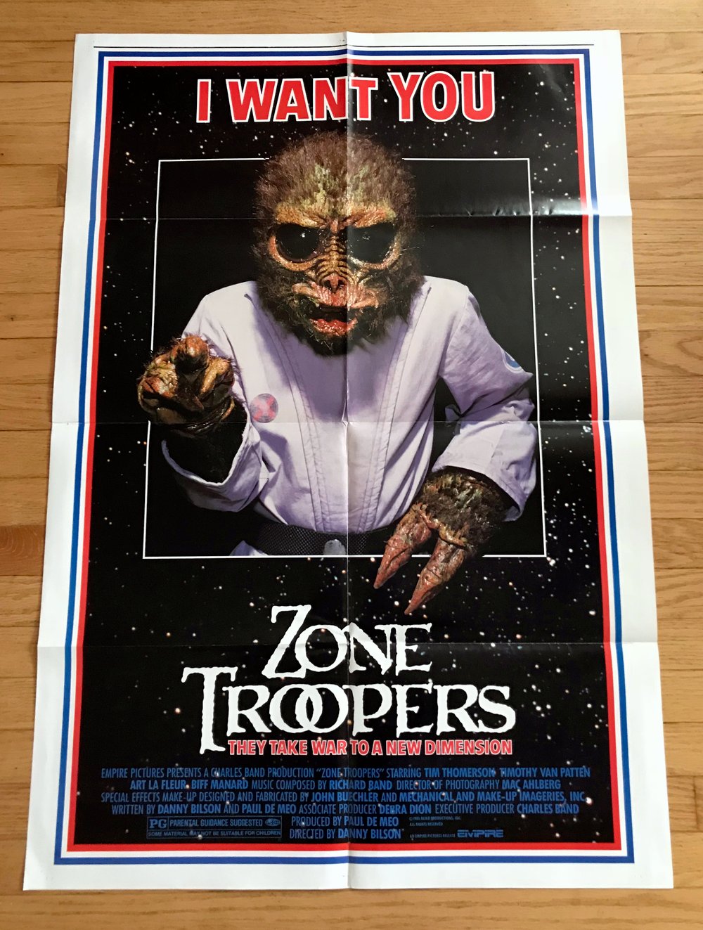 1985 ZONE TROOPERS Original U.S. One Sheet Movie Poster