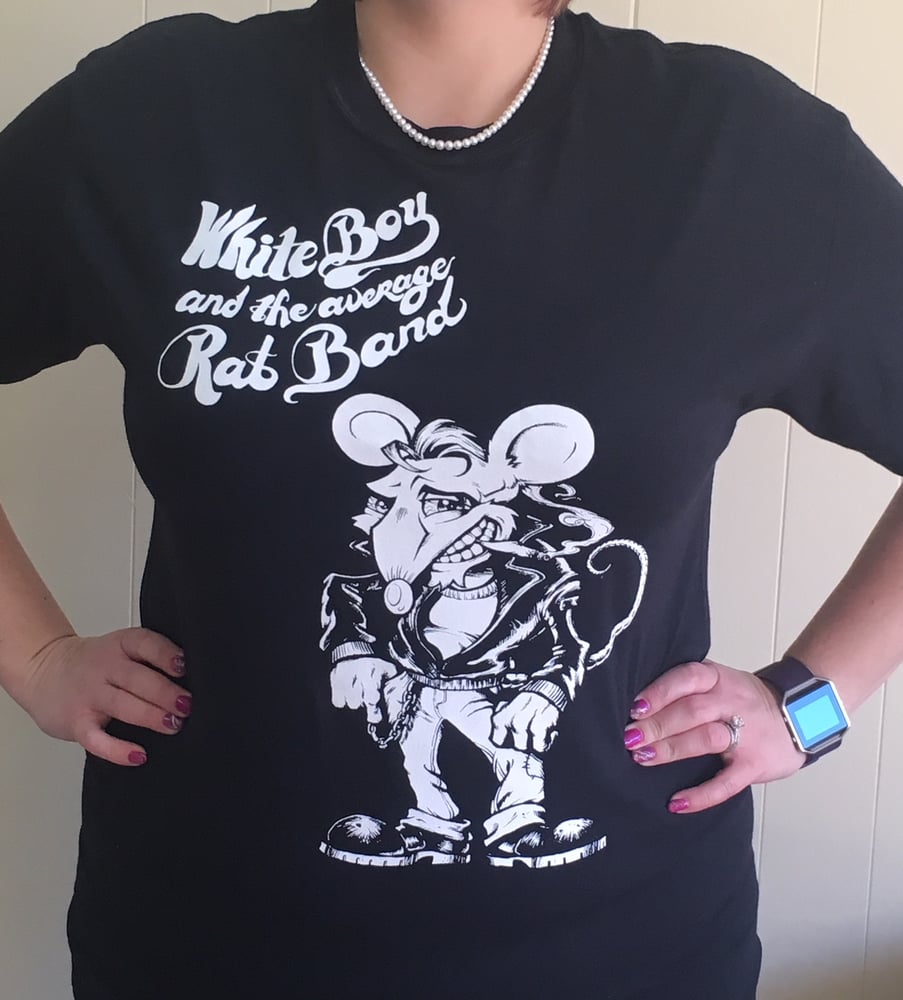 Image of Full Rat Logo White Boy and the Average Rat Band T-Shirt