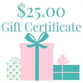 Image of $25.00 Gift Certificate