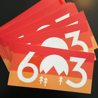 603 Sunset vinyl Sticker (6”x3”)