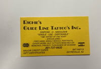 Image 1 of Ritchies Guideline Tattoo New Jersey Biz Card -KE