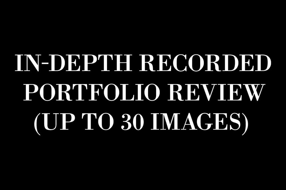 Image of In-Depth Recorded Portfolio Review (Up to 30 Images)