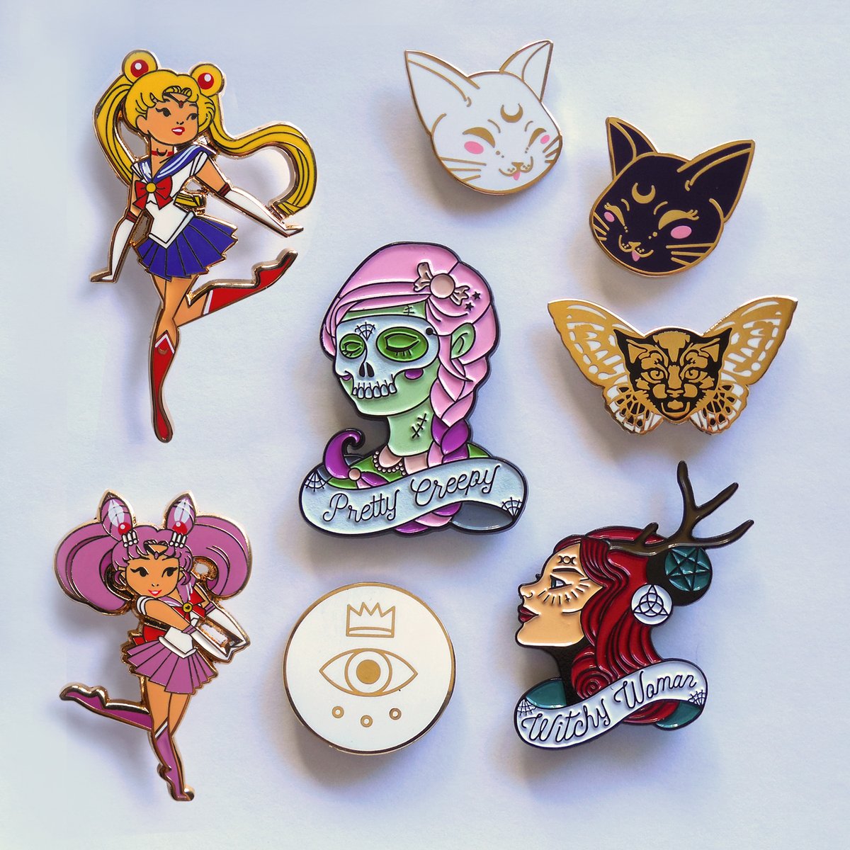 Image of Artemis & Luna Enamel Pin Set