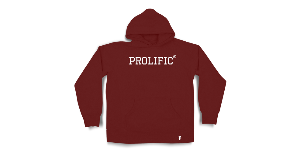 Image of Burgundy (R) Hoodie.