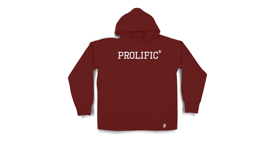 Image of Burgundy (R) Hoodie.