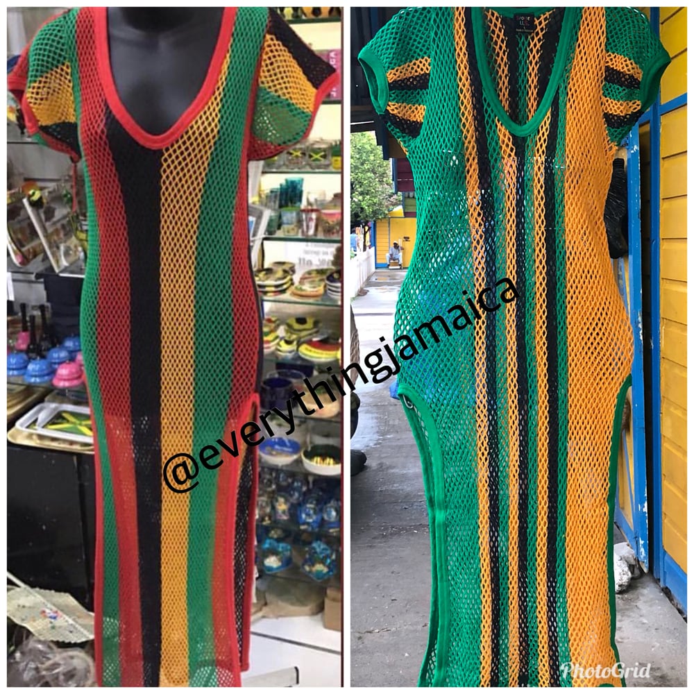 Jamaica and Rasta Mesh Dress Fishnet