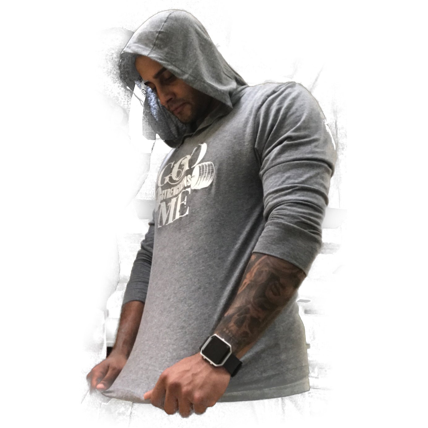fitted pullover hoodie