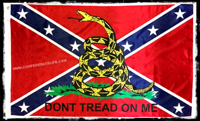 Image of Rebel Gadsden 3'x5' Flag "Dont Tread On Me"