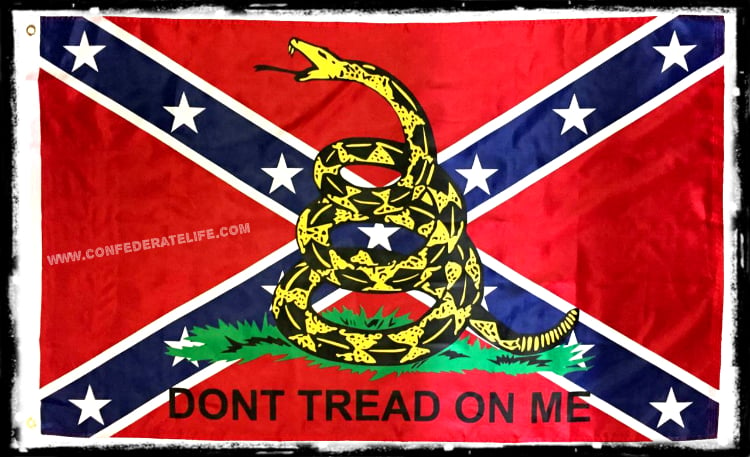 Image of Rebel Gadsden 3'x5' Flag "Dont Tread On Me"