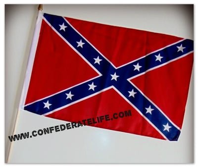 Image of Confederate Stick Flag 12"x18"