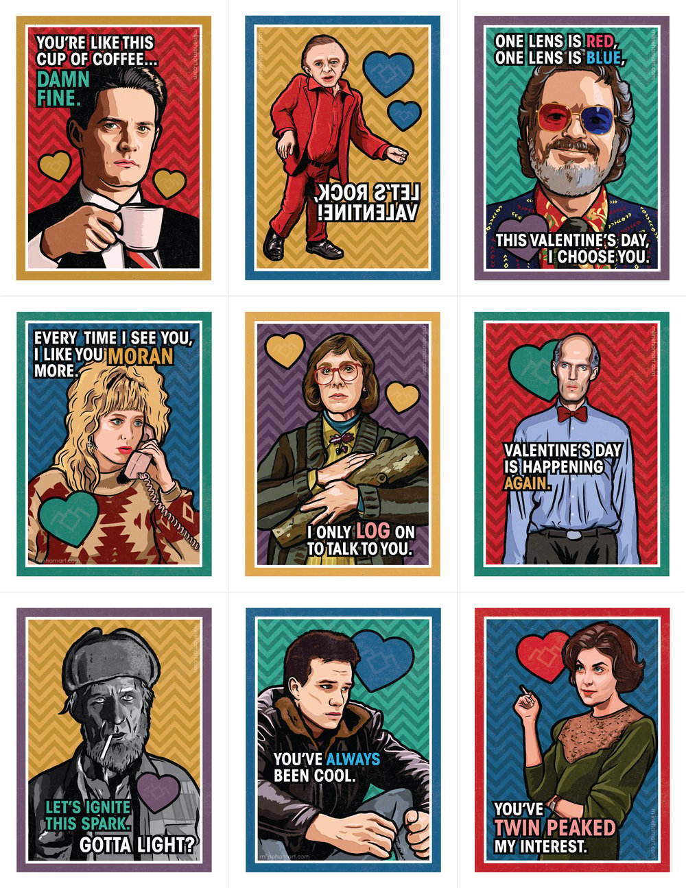 Damn Fine Valentine's Day Card Pack