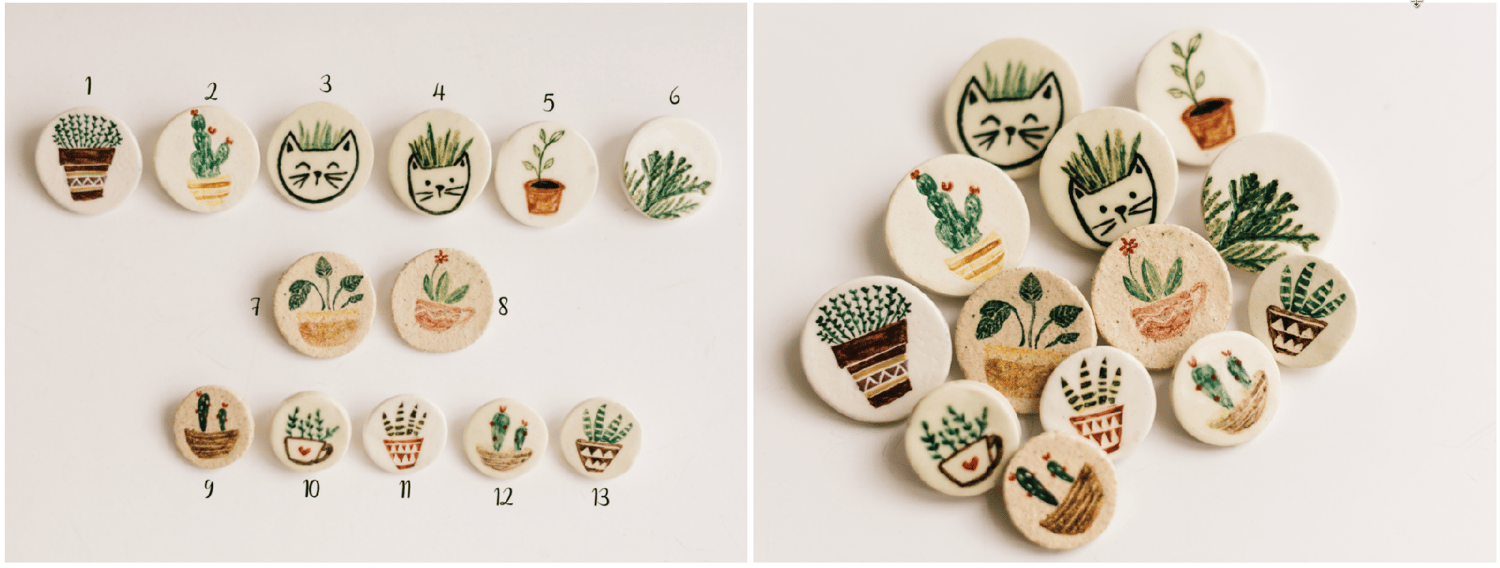Image of Broches Macetas, 2 tamaños