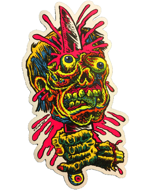 Knife head sticker