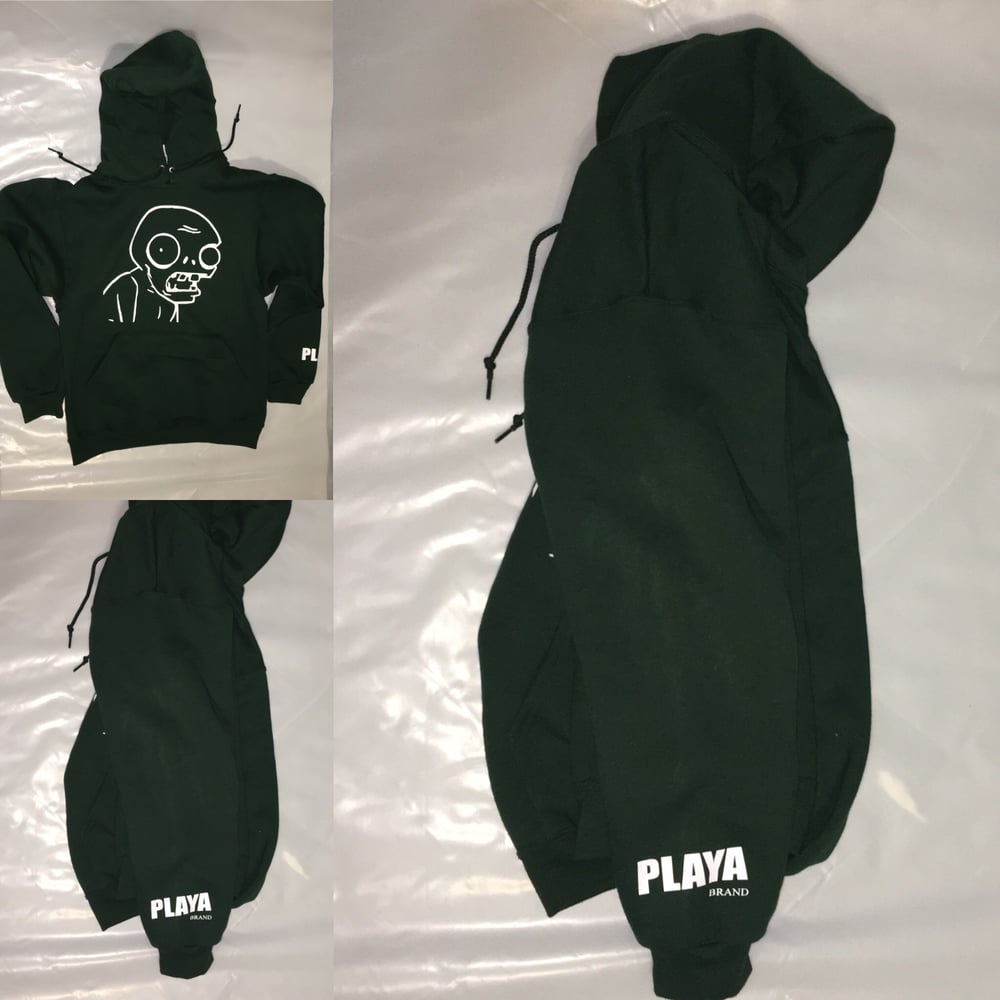 Image of Playa Brand Zombie-land Grime Green Hoodie