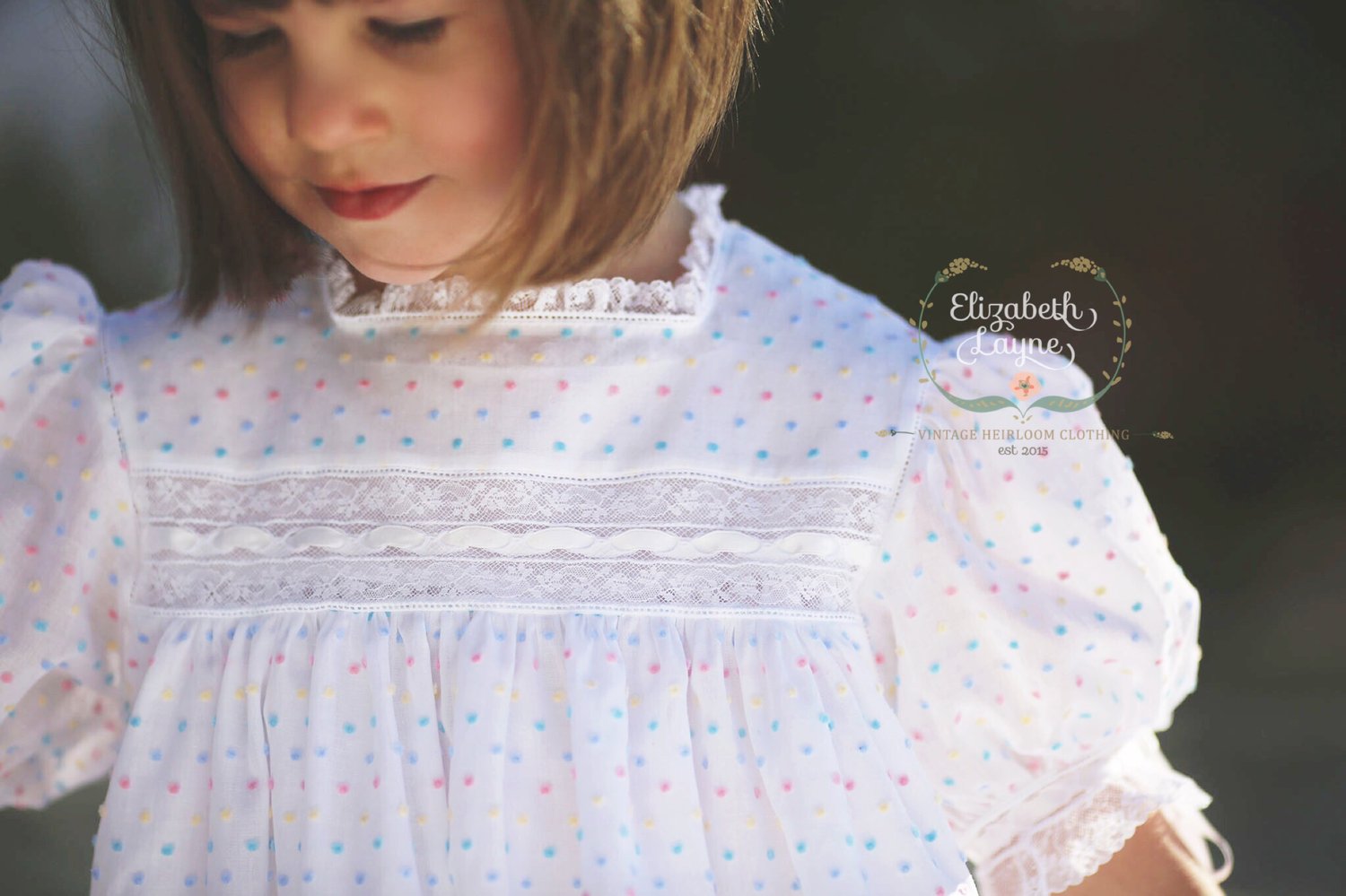 Dotted Swiss ‘Sutherland’ Heirloom Collection | Elizabeth Layne Heirloom