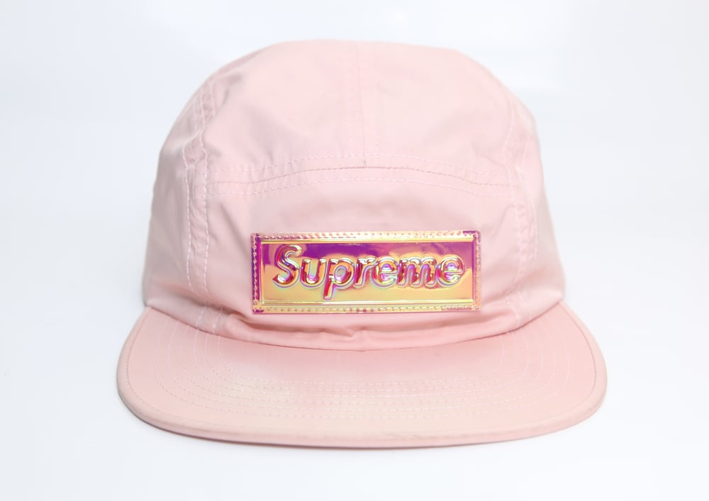 Image of Pink Supreme Iridescent Camp Cap