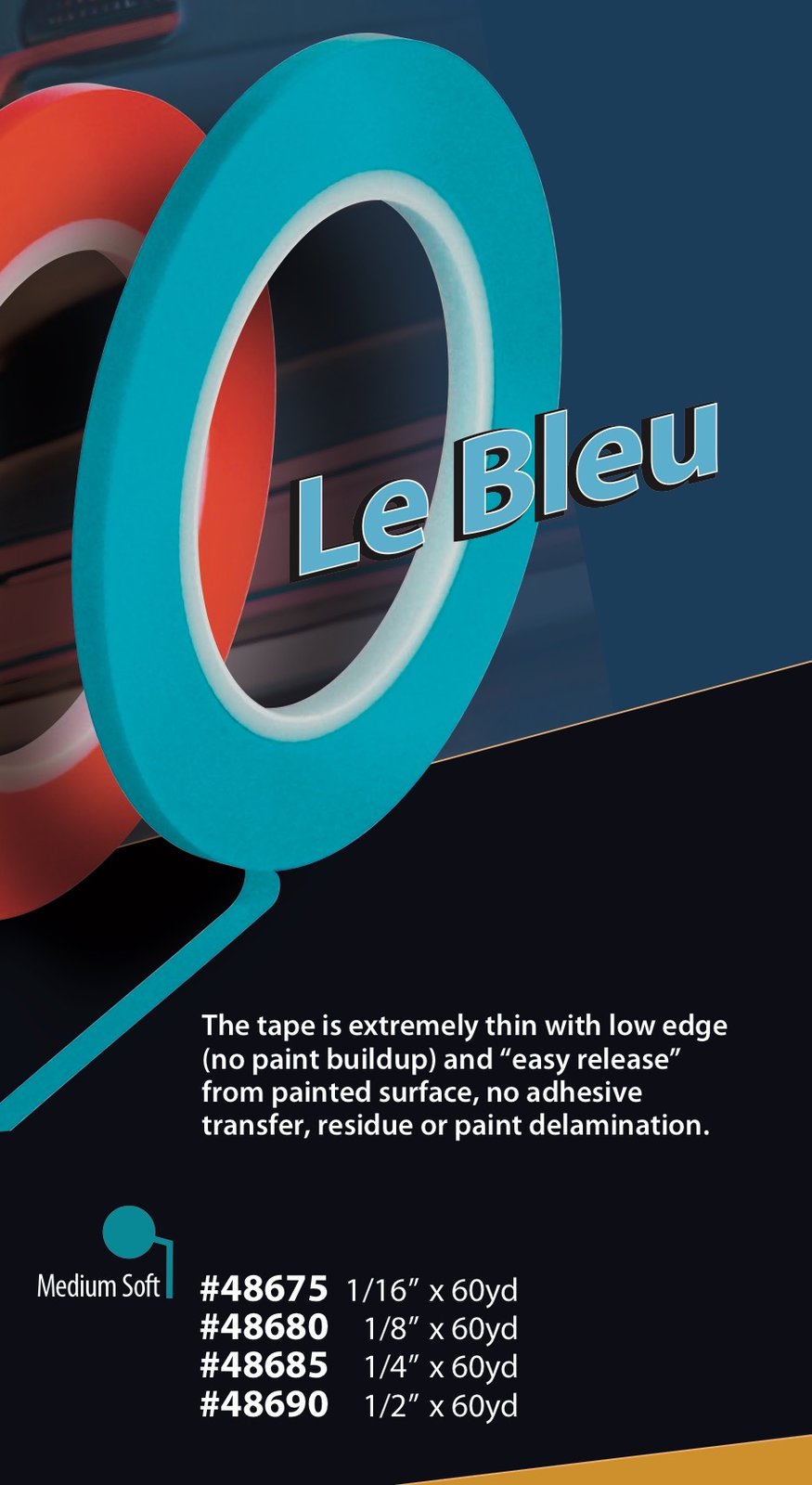 FBS TAPE - LE BLEU FINELINE / PAINTHUFFER METALFLAKE