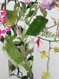 Image 3 of Wildflower original unframed gouache painting 