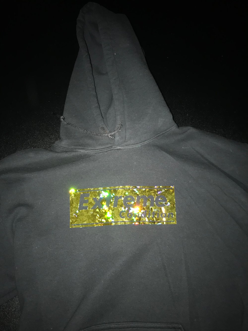 Image of Holographic Gold Box Logo Hoodie