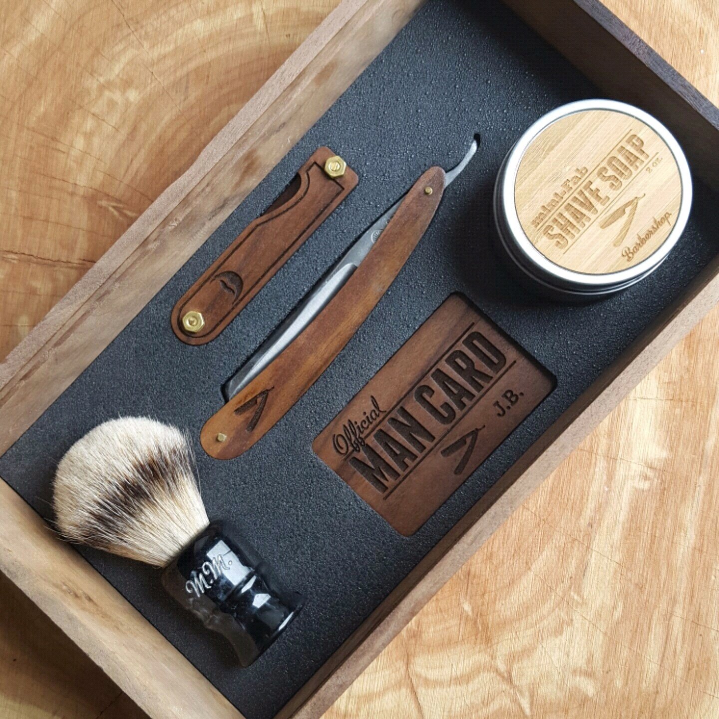 straight blade shave kit