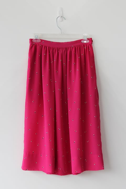 Image of SOLD Pink Geometric Dynamic Squares Skirt