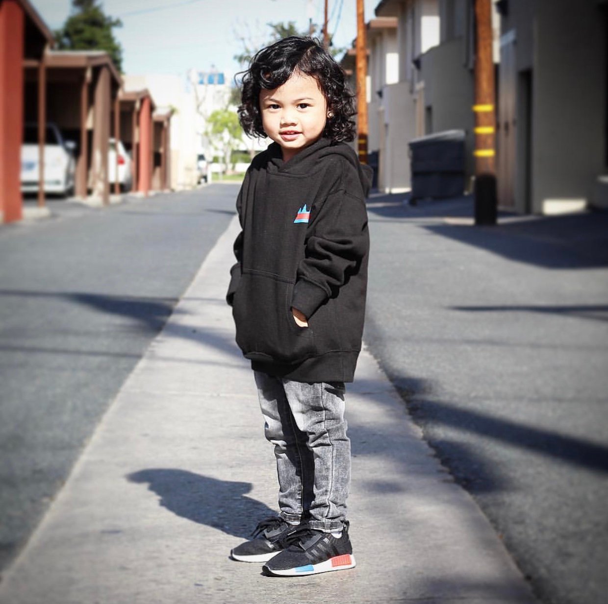 Image of Youth Colored Flag Pullover Hoodie