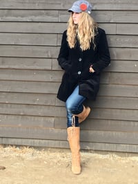 Image 2 of Light Grey Hat/Rust Flower