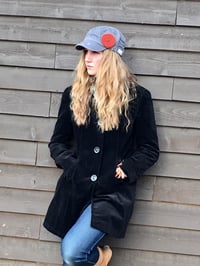 Image 3 of Light Grey Hat/Rust Flower