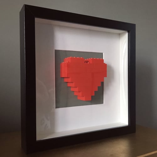Image of Framed Red Lego® Heart