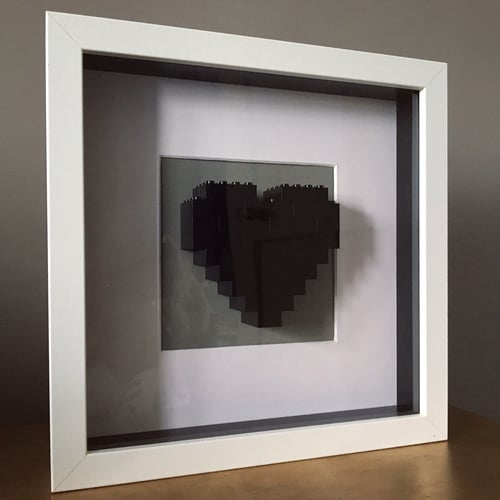 Image of Framed Black LEGO® Heart