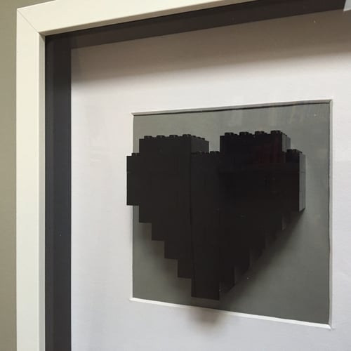 Image of Framed Black LEGO® Heart
