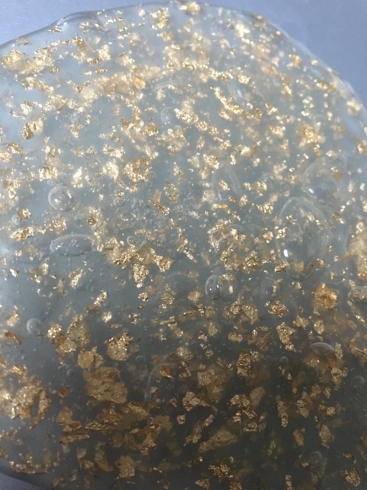 Image of Gold digger ~ clear slime with gold leaf